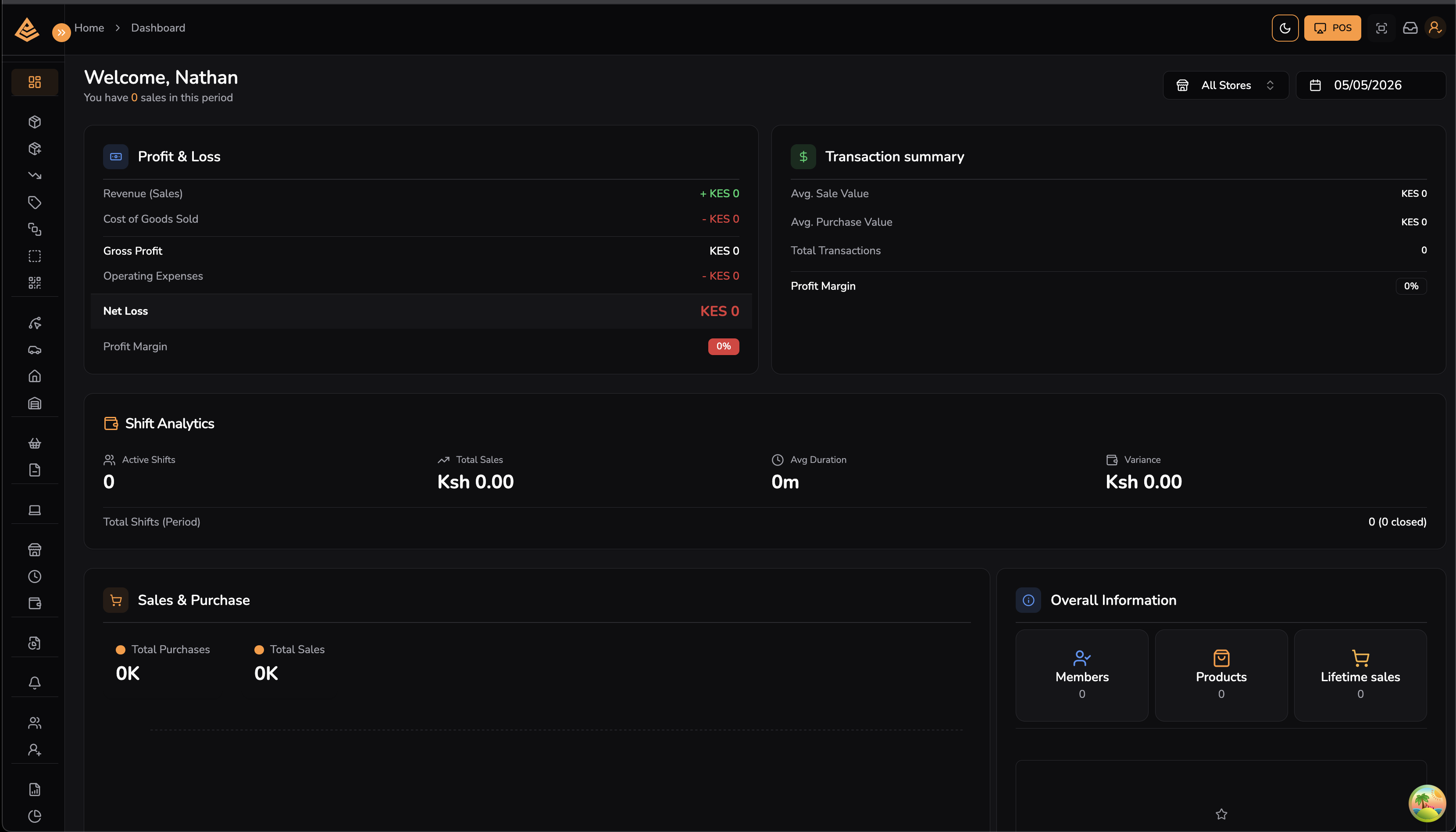 E-POS dashboard preview